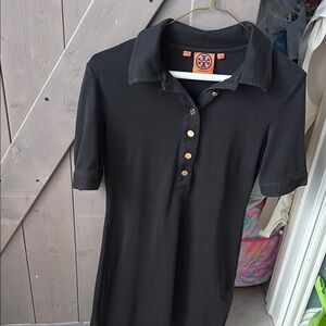 Tory Burch Black Button-Up Dress
